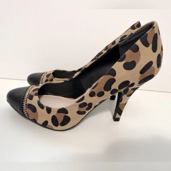 Fergalicious Leopard Print Stiletto Heels - Size 6 - Picture 8 of 11